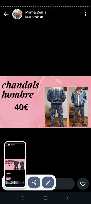 Chandal completo hombre 35€