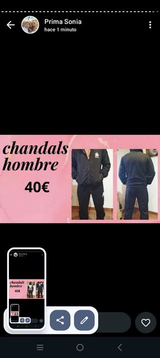 Chandal completo hombre negro
