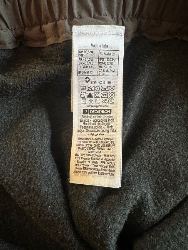 Pantalón de invierno Quechua verde oliva talla S/M