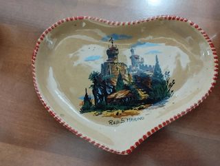 Set 2 tazze con vassoio a cuore