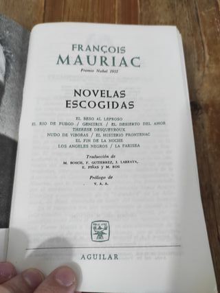 François Mauriac. Novelas escogidas