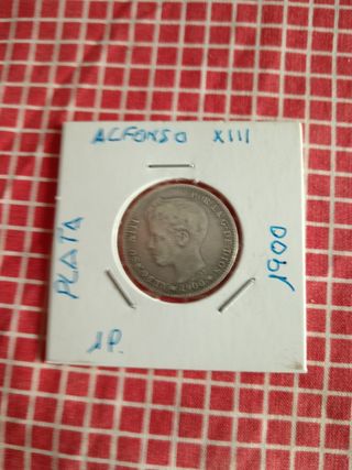 Lote monedas plata Alfonso XIII