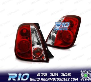 PILOTOS PARA FIAT 500 07- ROJO BLANCO LOOK LEXUS