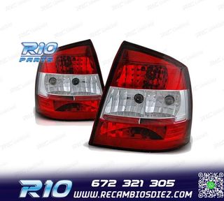 PILOTOS PARA OPEL ASTRA G 3P 5P 97-04 ROJO BLANCO