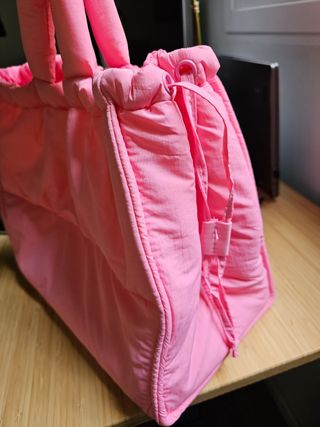 Bolso de tela rosa