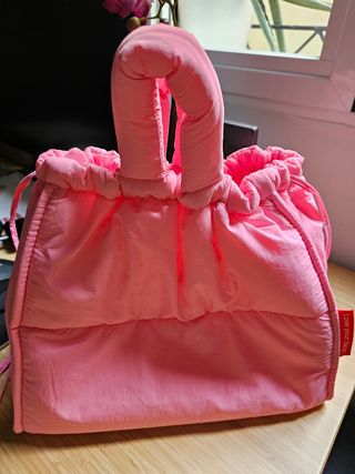 Bolso de tela rosa