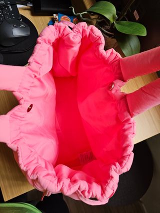 Bolso de tela rosa