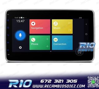 RADIO GPS ANDROID 14 GPS 1DIN LCD TÁCTIL 10"