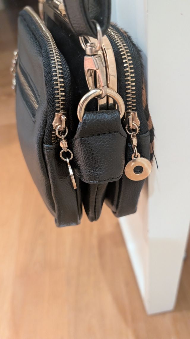 Bolsa de senhora com padrão zebra