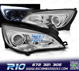 FAROS OPEL ASTRA J 10-15 TUBE LED CROMADOS