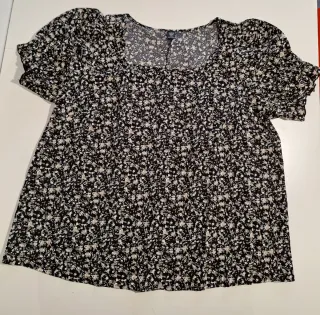 Blusa mujer SHEIN floral negra talla XXL (NUEVA)