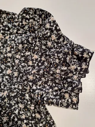 Blusa mujer SHEIN floral negra talla XXL (NUEVA)