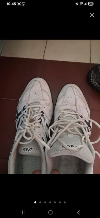 Lote de Zapatos asic tenis y triboard chanclas 
