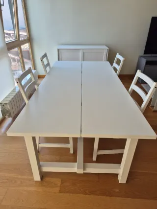 Mesa Comedor Blanca Grande Ikea Norviken 