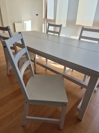 Mesa Comedor Blanca Grande Ikea Norviken 