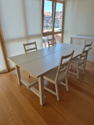 Mesa Comedor Blanca Grande Ikea Norviken 