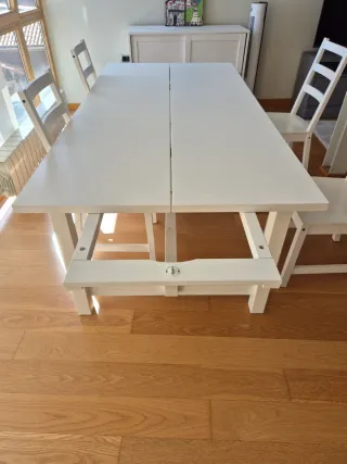 Mesa Comedor Blanca Grande Ikea Norviken 