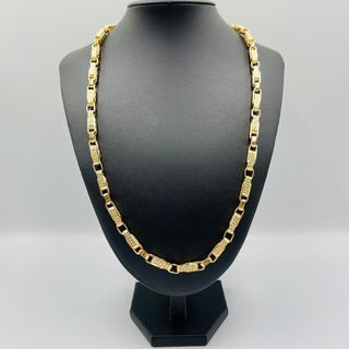 CADENA FORZADA GRECA, Hueca. Oro 18k
