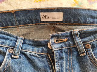 Pantalón vaquero recto Zara Talla S