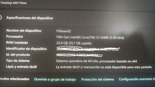 Ordenador HP i5 13a generación - gráfica RX480 8GB