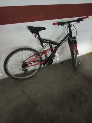 Bicicleta de montaña con suspensión