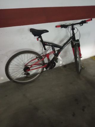 Bicicleta de montaña con suspensión