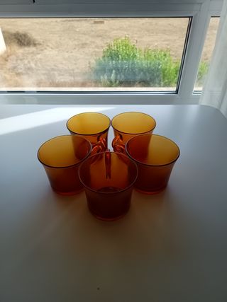 Juego 5 Tazas Duralex Ámbar