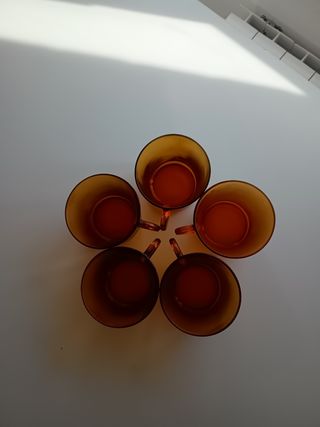 Juego 5 Tazas Duralex Ámbar