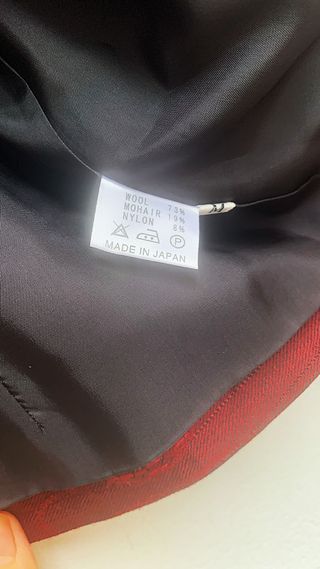 Giacca blazer rossa lana e mohair