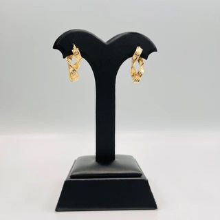PENDIENTES INFINITO GRECA. Hueco Oro 18k.