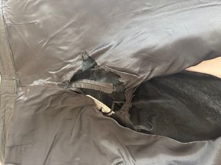 Pantalón de cuero auténtico negro