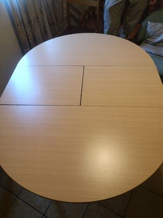 Mesa redonda extensible madera