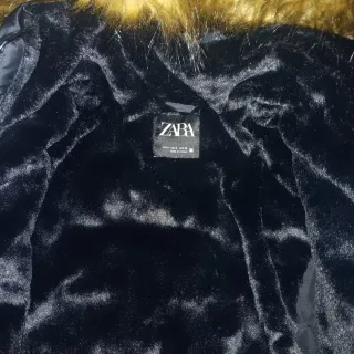 Abrigo Zara Talla S Negro