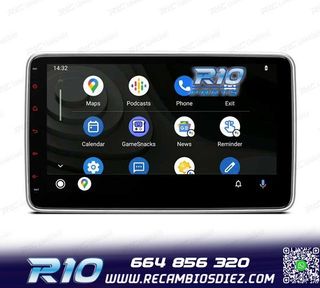 RADIO NAVEGADOR 2DIN 10" HD TÁCTIL BLUETOOTH USB SD