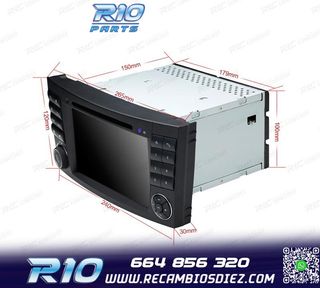 RADIO NAVEGADOR 7" PARA MERCEDES CL. E W211 CLS W219 USB GPS