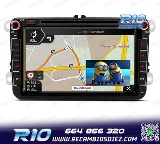 RADIO GPS ANDROID 12 PARA VOLKSWAGEN VW GOLF POLO PASSAT CAD