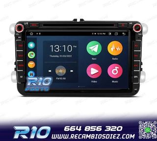 RADIO GPS ANDROID 12 PARA VOLKSWAGEN VW GOLF POLO PASSAT CAD