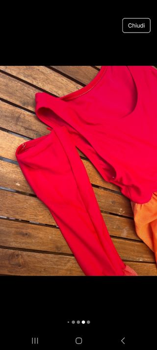 Vestito Carnevale Principessa Fuoco Arancione Ross