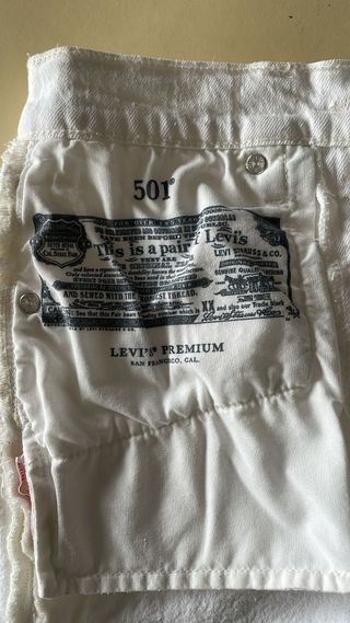 Levi's 501 Shorts Vaqueros Blancos