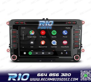 RADIO GPS ANDROID 13 PARA VOLKSWAGEN VW SEAT SKODA TOURAN 7"