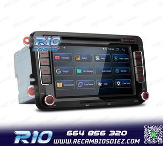 RADIO GPS ANDROID 13 PARA VOLKSWAGEN VW SEAT SKODA TOURAN 7"