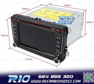 RADIO GPS ANDROID 13 PARA VOLKSWAGEN VW SEAT SKODA TOURAN 7"