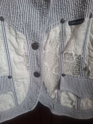 Americana CAPPOPERA Jeans Azul/Blanco