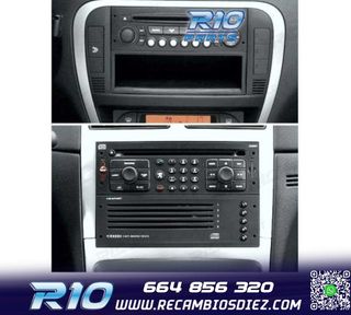 MARCO NEGRO RADIO 2-DIN PARA CITROEN C2 C3 BERLINGO JUMPY FI