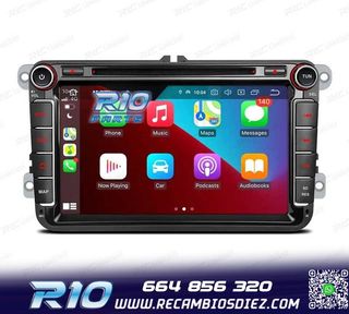 RADIO GPS ANDROID 11 PARA VOLKSWAGEN VW SEAT SKODA CARPLAY F