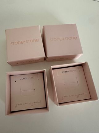 Saco e Caixas para jóias Stone by Stone rosa