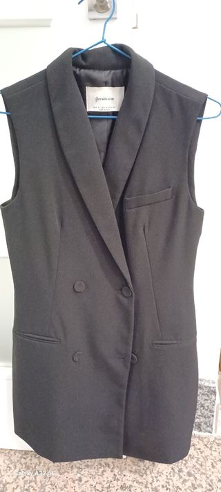 Stradivarius Chaleco Negro Talla S