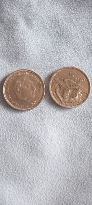 Moneda 5 Ptas Franco 1957