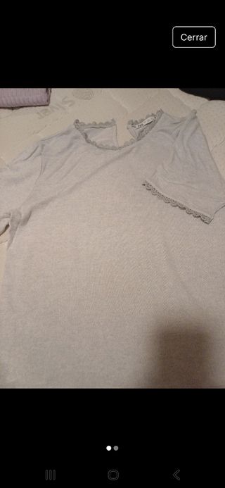 Camiseta Zara Lila Talla L