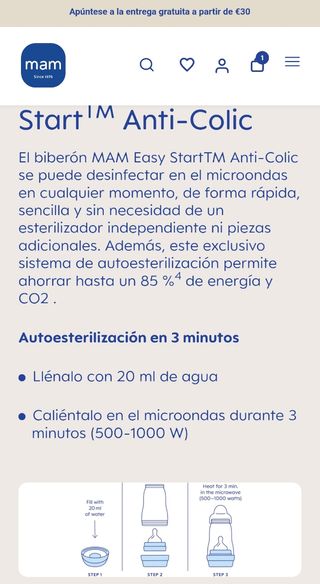 Biberón Mam Recién Nacido 130ml